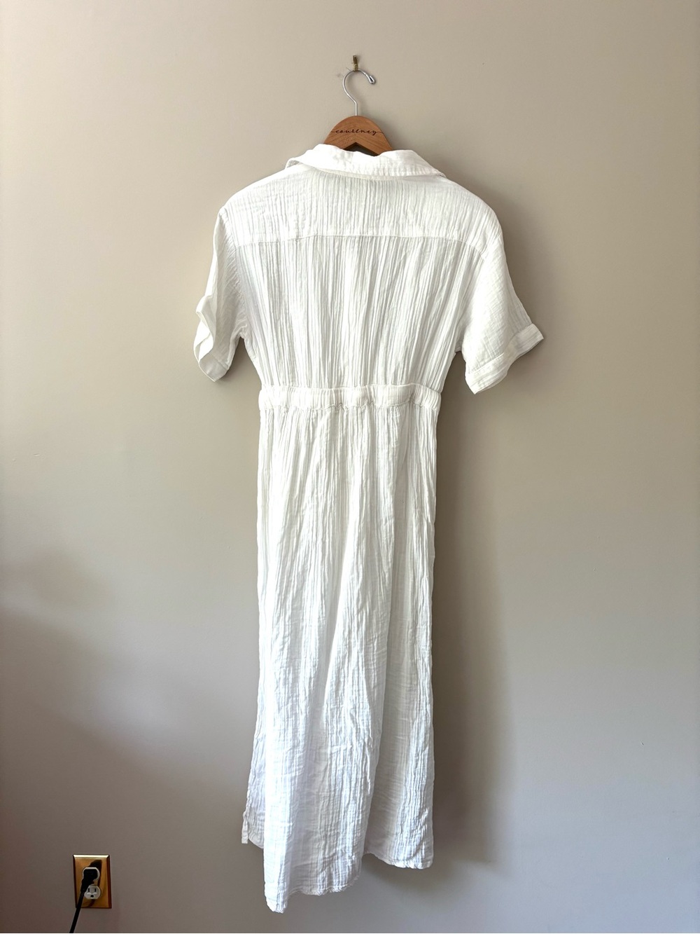 Anrhropologie Preppy Shirt Dress Cotton Gauze - Picture 7 of 7